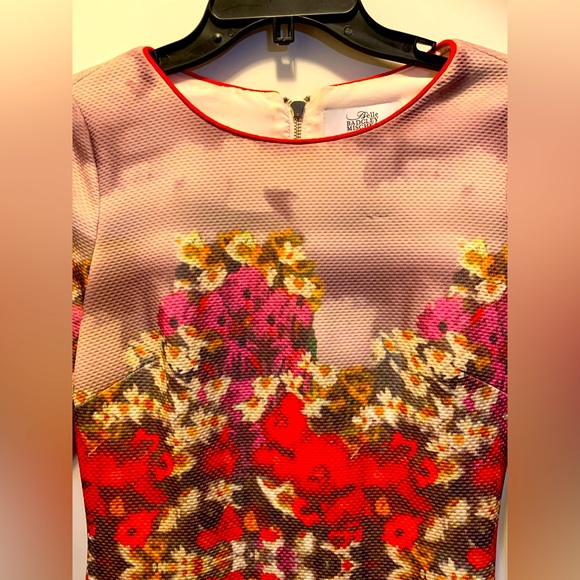 Badgley Mischka Belle Women’s Floral Watercolor Sheath Dress Size 6 Career - Picture 4 of 7